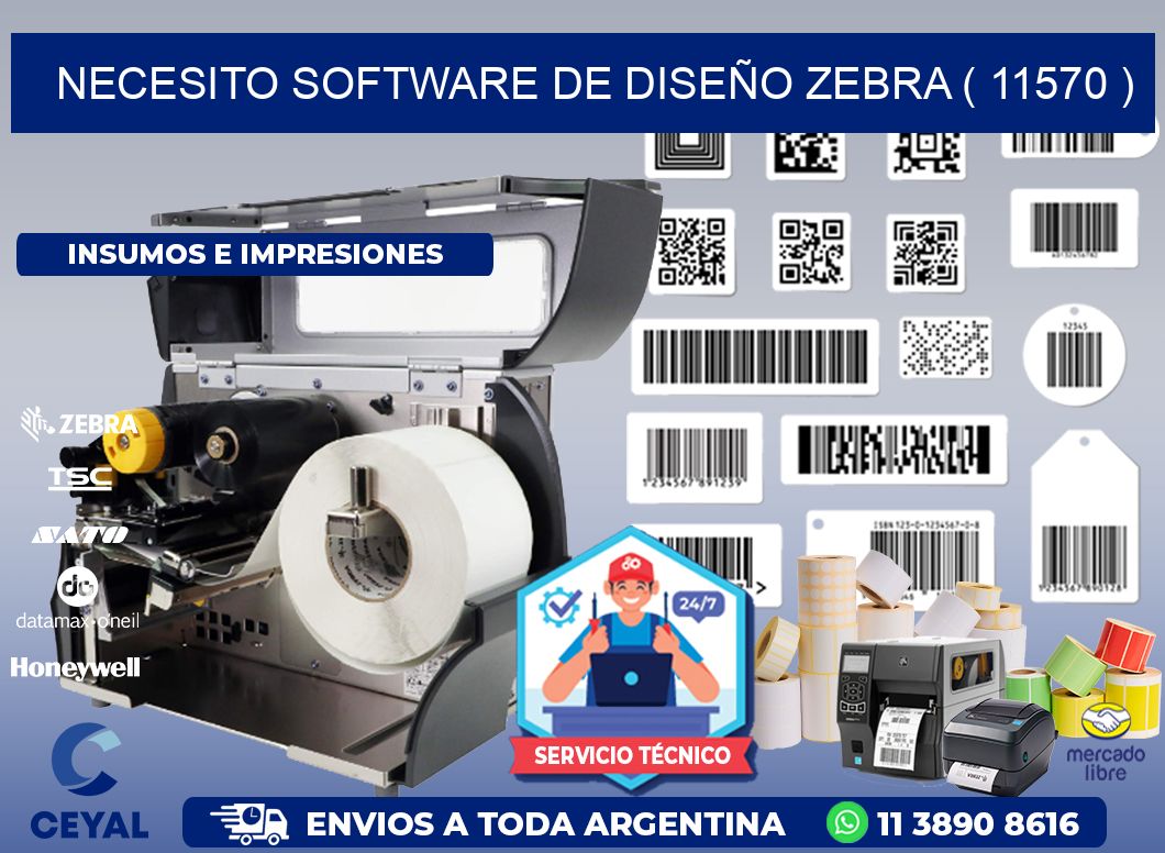 NECESITO SOFTWARE DE DISEÑO ZEBRA ( 11570 )