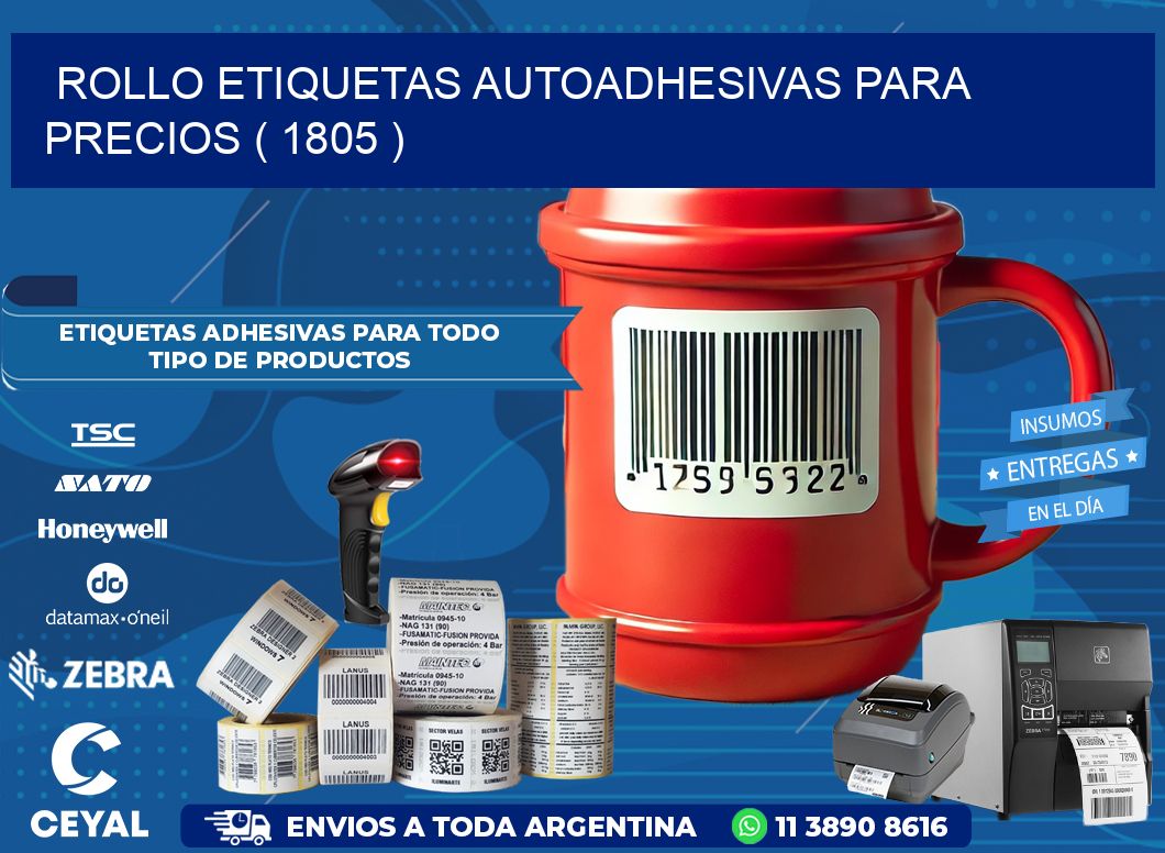 ROLLO ETIQUETAS AUTOADHESIVAS PARA PRECIOS ( 1805 )