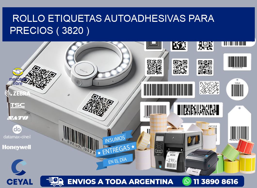 ROLLO ETIQUETAS AUTOADHESIVAS PARA PRECIOS ( 3820 )