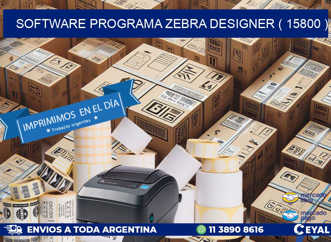 SOFTWARE PROGRAMA ZEBRA DESIGNER ( 15800 )