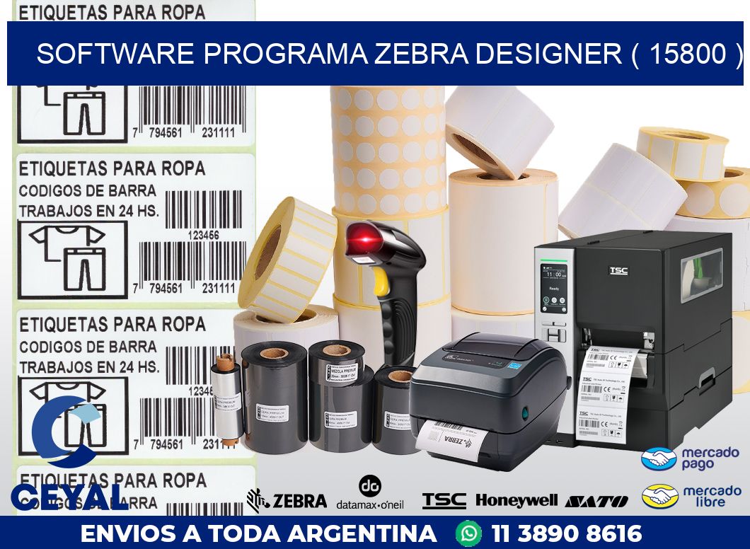 SOFTWARE PROGRAMA ZEBRA DESIGNER ( 15800 )