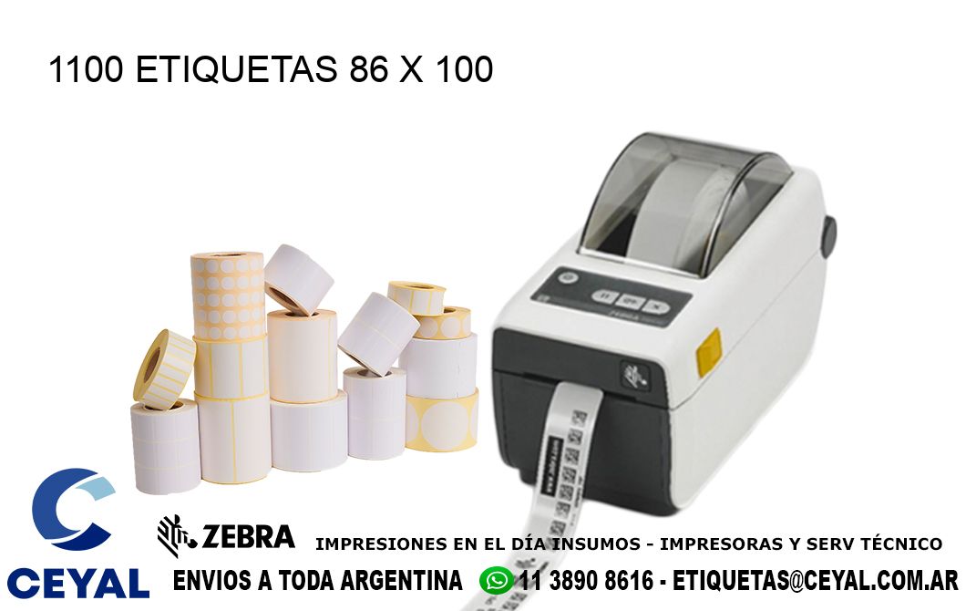 1100 ETIQUETAS 86 x 100