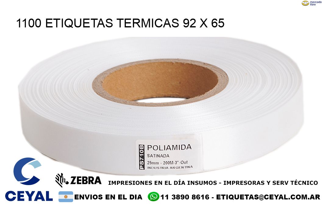 1100 ETIQUETAS TERMICAS 92 x 65