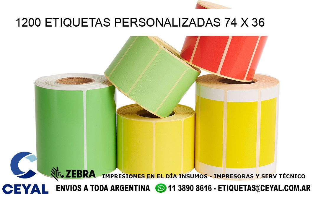 1200 ETIQUETAS PERSONALIZADAS 74 x 36