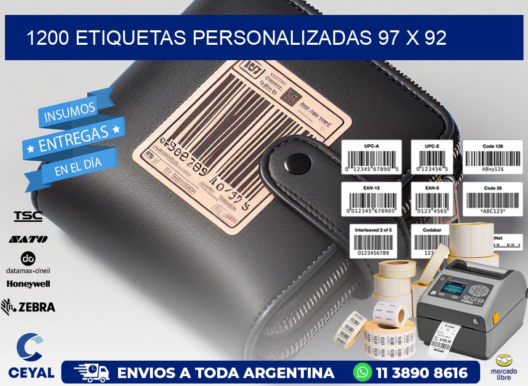 1200 ETIQUETAS PERSONALIZADAS 97 x 92