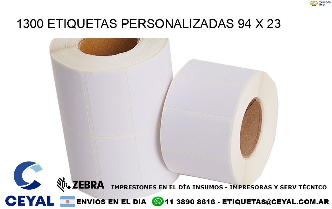 1300 ETIQUETAS PERSONALIZADAS 94 x 23