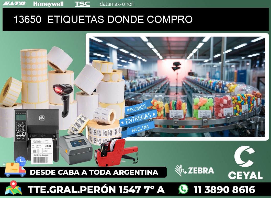 13650  ETIQUETAS DONDE COMPRO