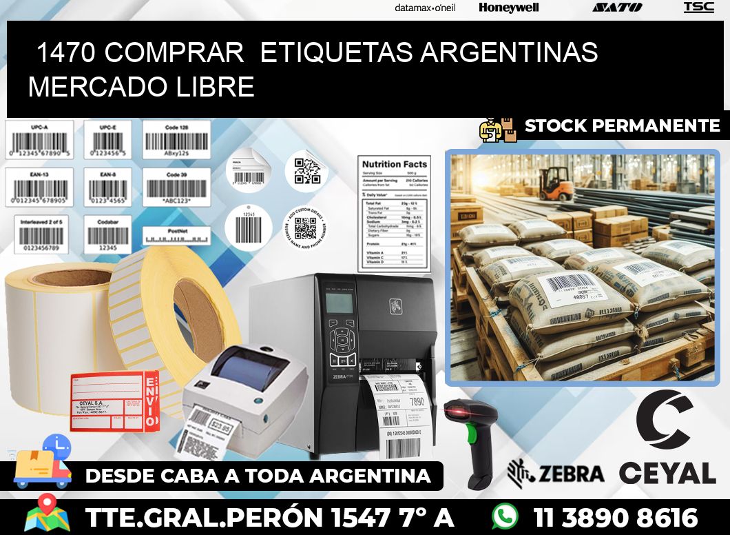 1470 COMPRAR  ETIQUETAS ARGENTINAS MERCADO LIBRE