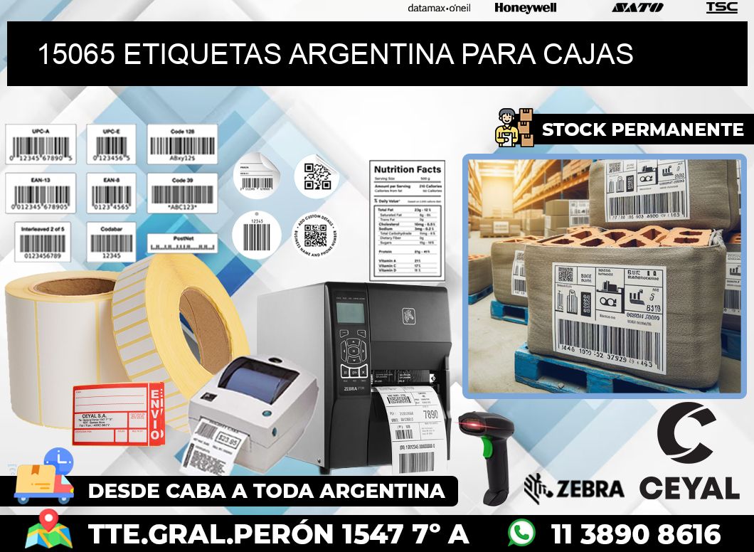 15065 ETIQUETAS ARGENTINA PARA CAJAS