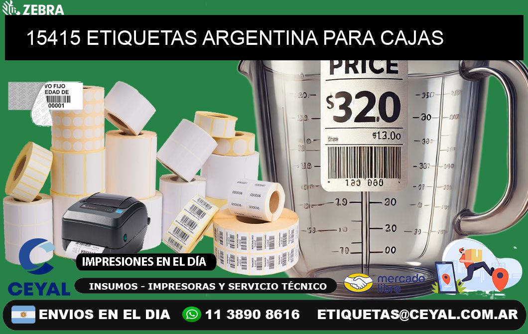 15415 ETIQUETAS ARGENTINA PARA CAJAS