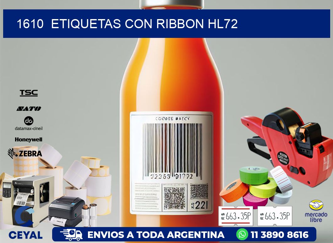 1610  ETIQUETAS CON RIBBON HL72