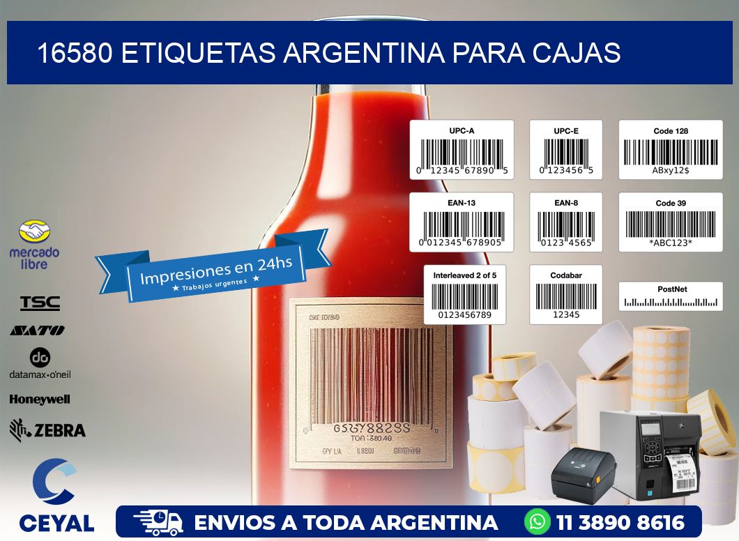 16580 ETIQUETAS ARGENTINA PARA CAJAS