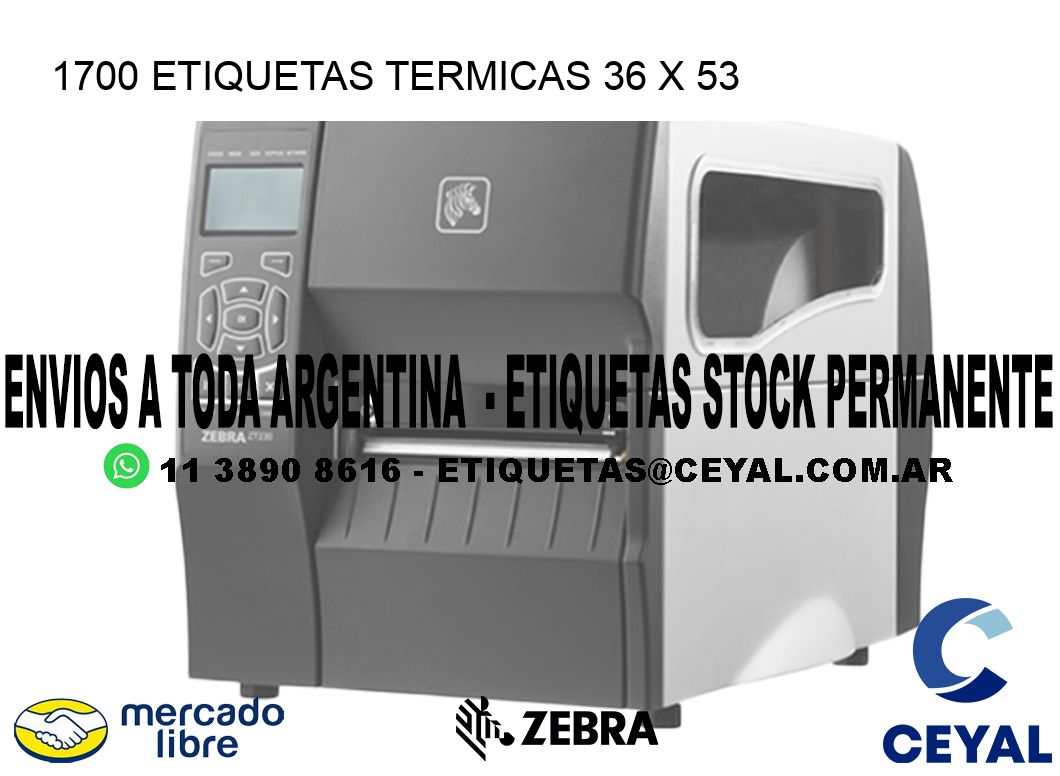 1700 ETIQUETAS TERMICAS 36 x 53