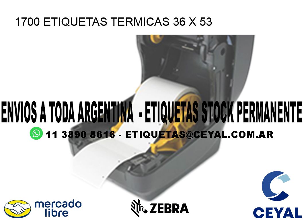 1700 ETIQUETAS TERMICAS 36 x 53