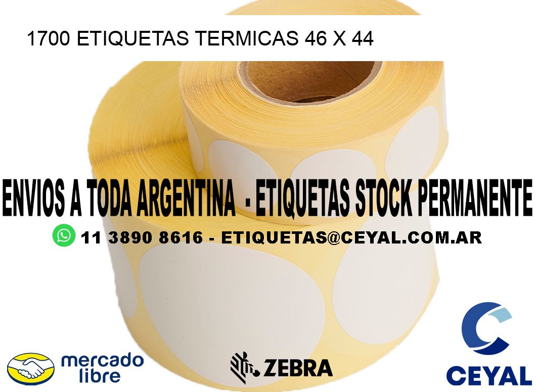 1700 ETIQUETAS TERMICAS 46 x 44