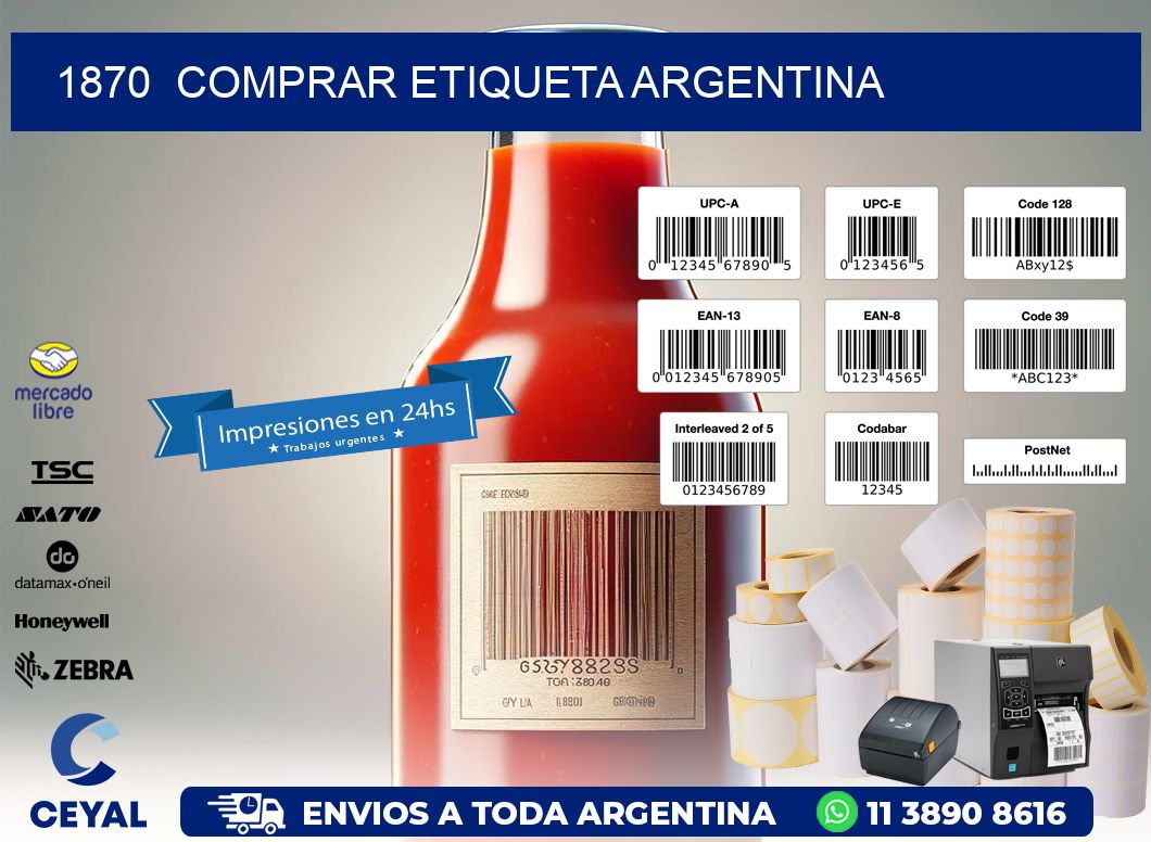 1870  COMPRAR ETIQUETA ARGENTINA