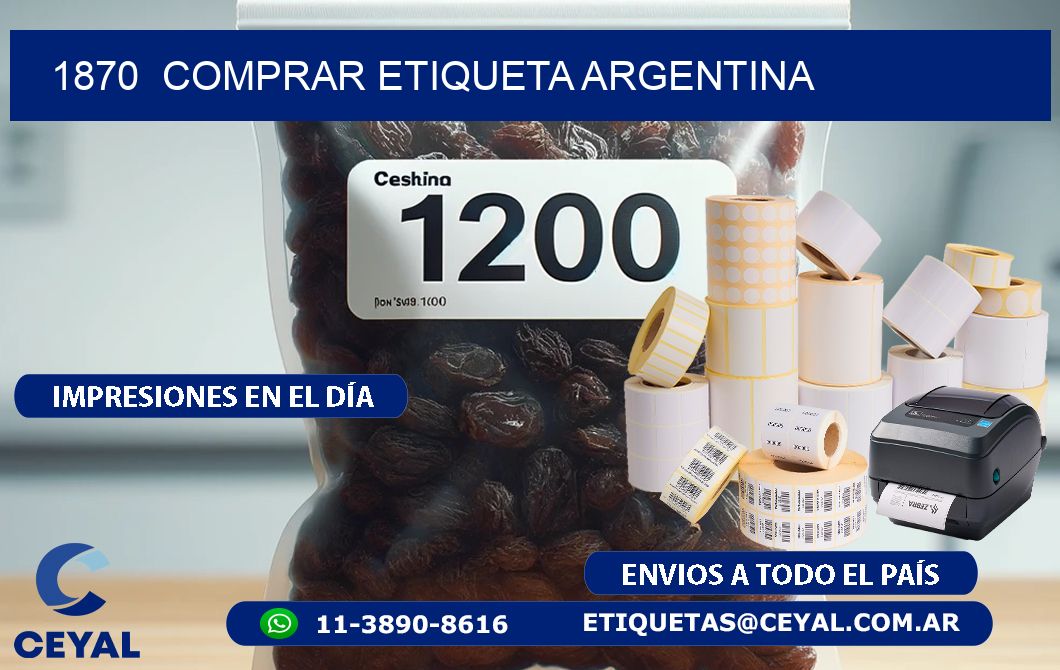 1870  COMPRAR ETIQUETA ARGENTINA