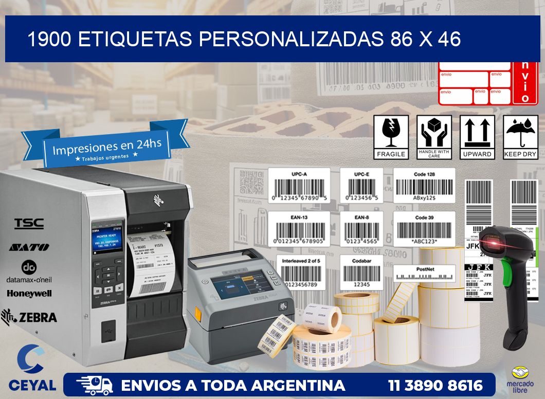 1900 ETIQUETAS PERSONALIZADAS 86 x 46