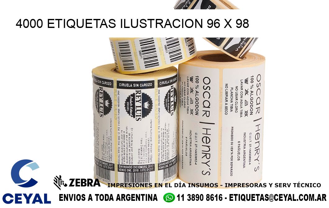 4000 ETIQUETAS ILUSTRACION 96 x 98
