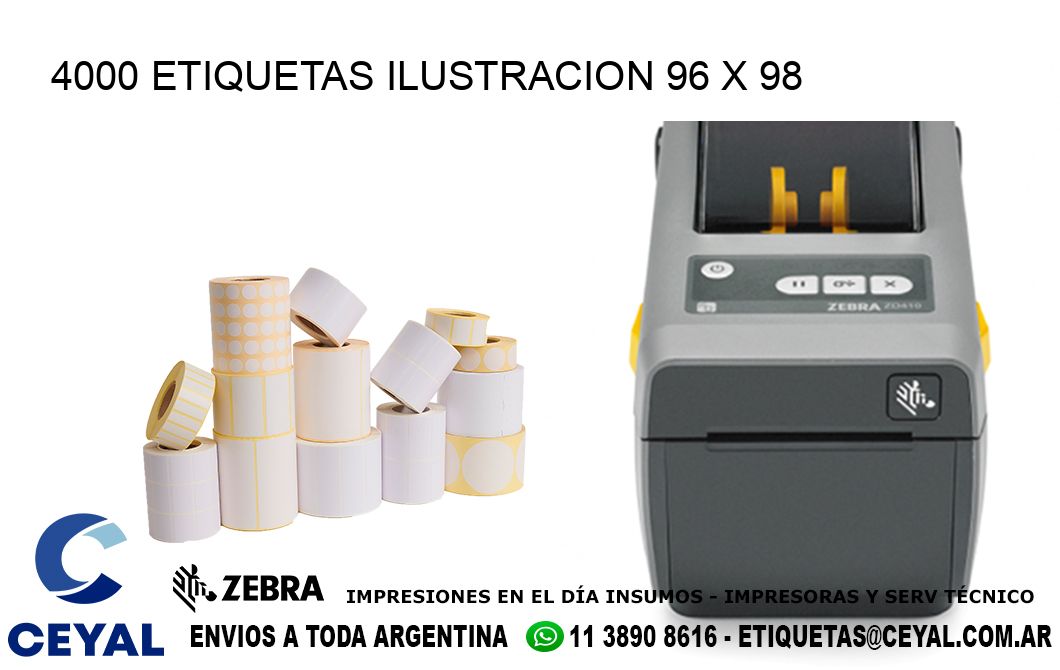 4000 ETIQUETAS ILUSTRACION 96 x 98