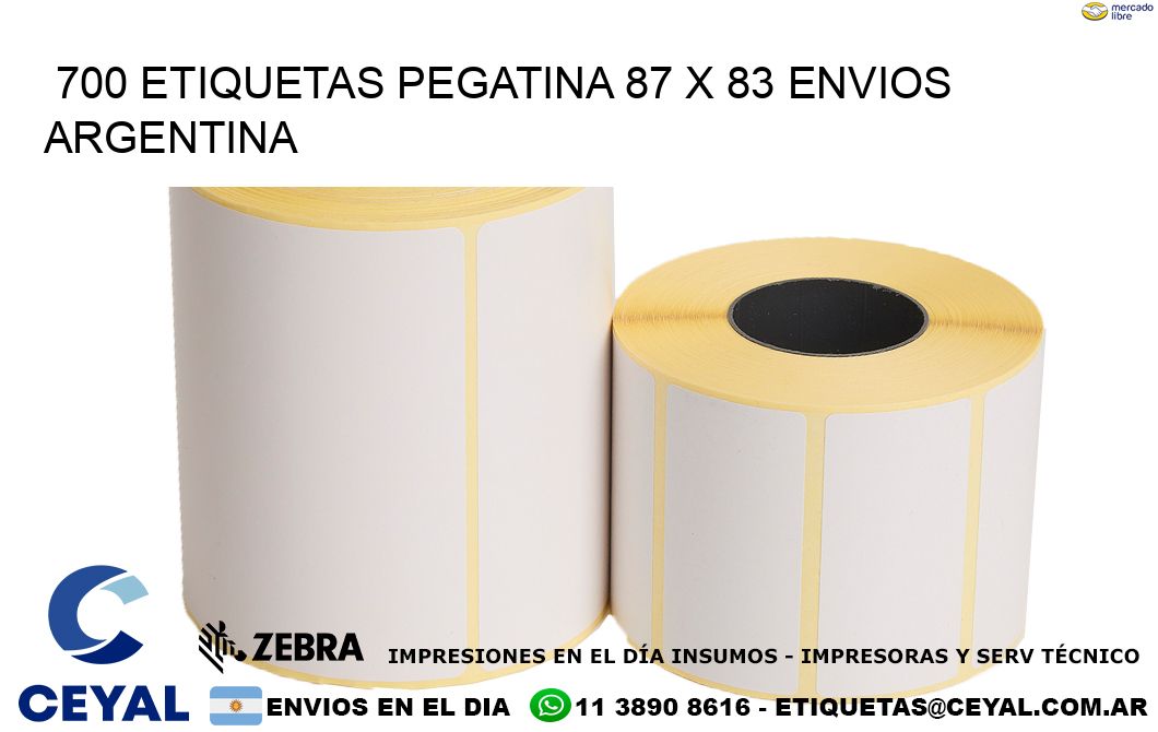700 ETIQUETAS PEGATINA 87 x 83 ENVIOS ARGENTINA