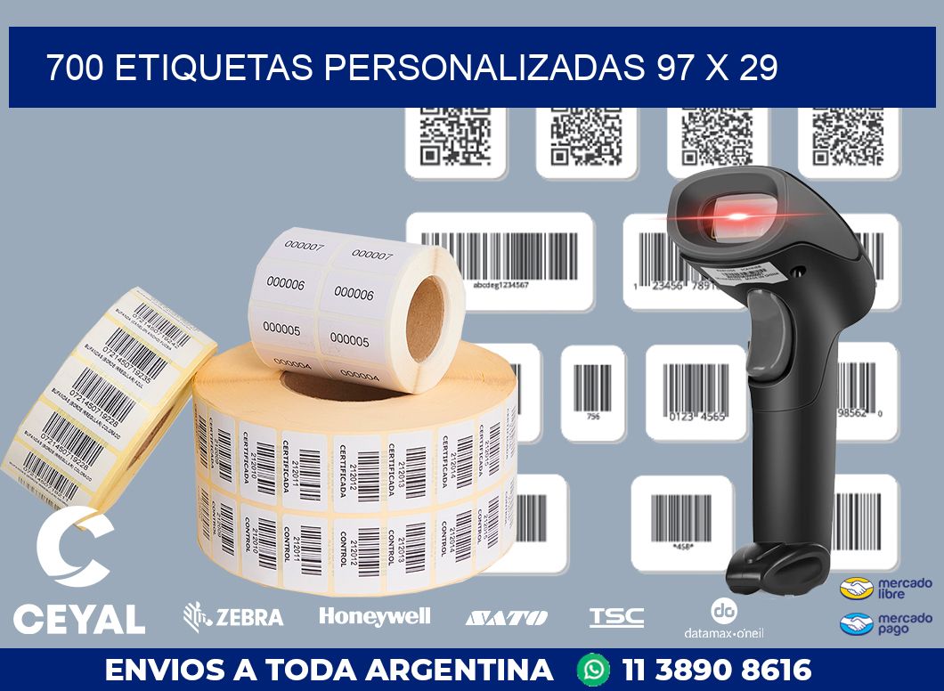 700 ETIQUETAS PERSONALIZADAS 97 x 29