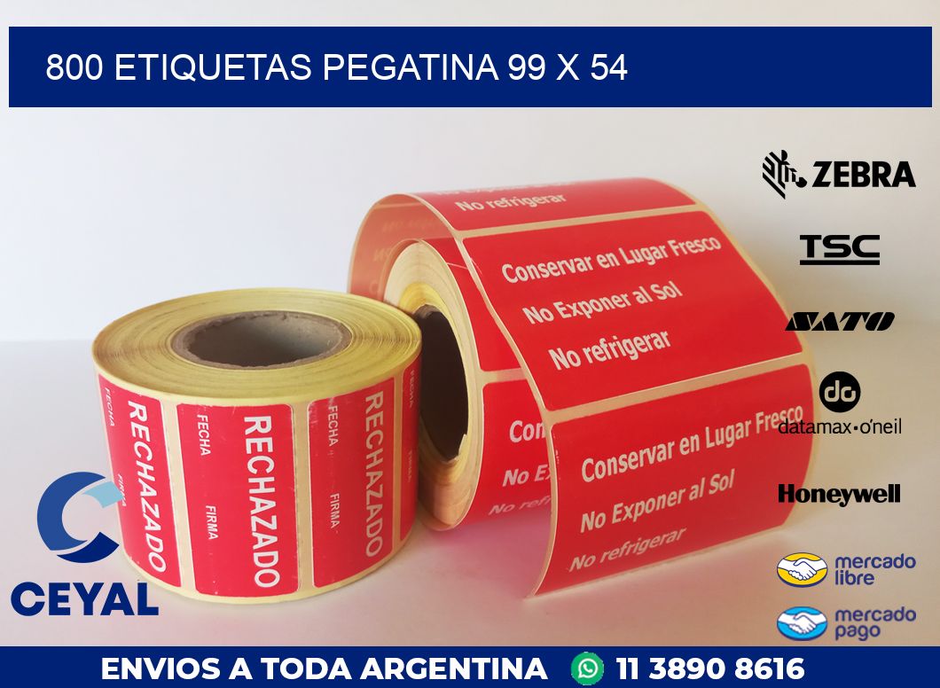 800 ETIQUETAS PEGATINA 99 x 54