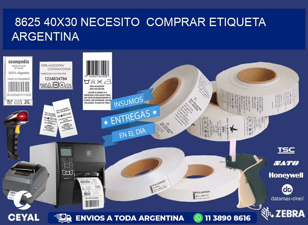 8625 40X30 NECESITO  COMPRAR ETIQUETA ARGENTINA