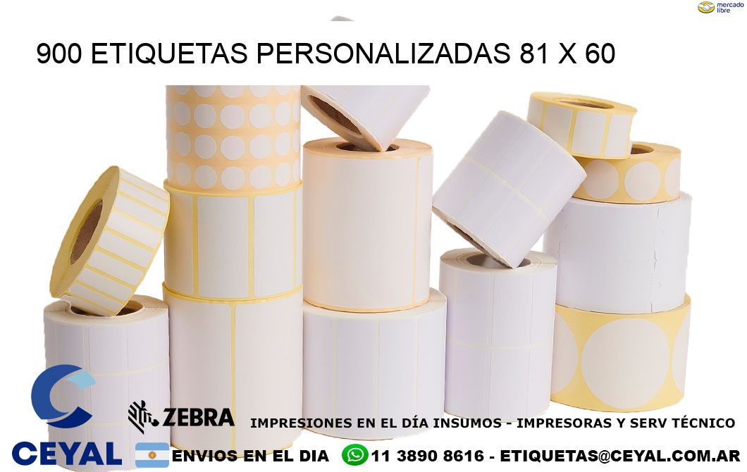 900 ETIQUETAS PERSONALIZADAS 81 x 60