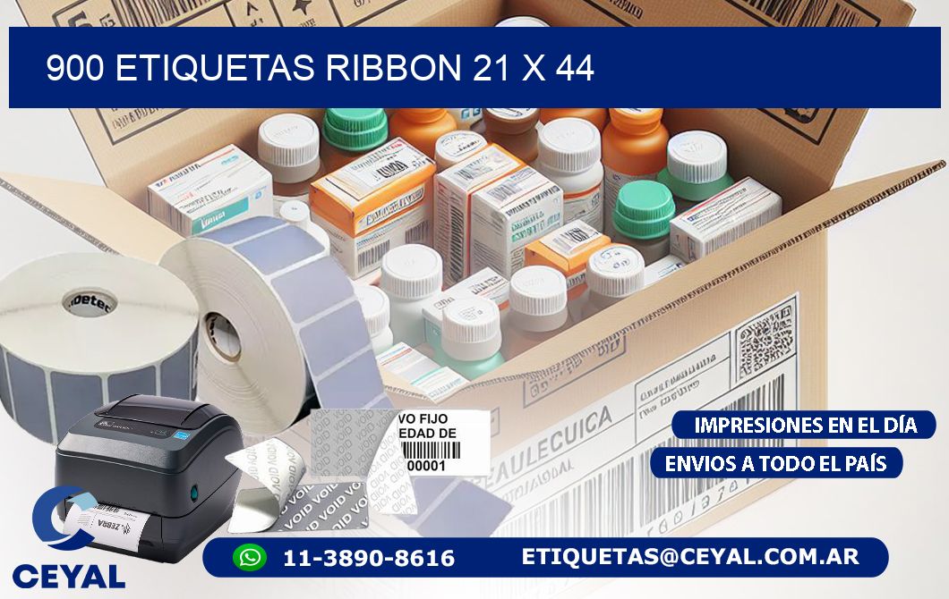 900 ETIQUETAS RIBBON 21 x 44