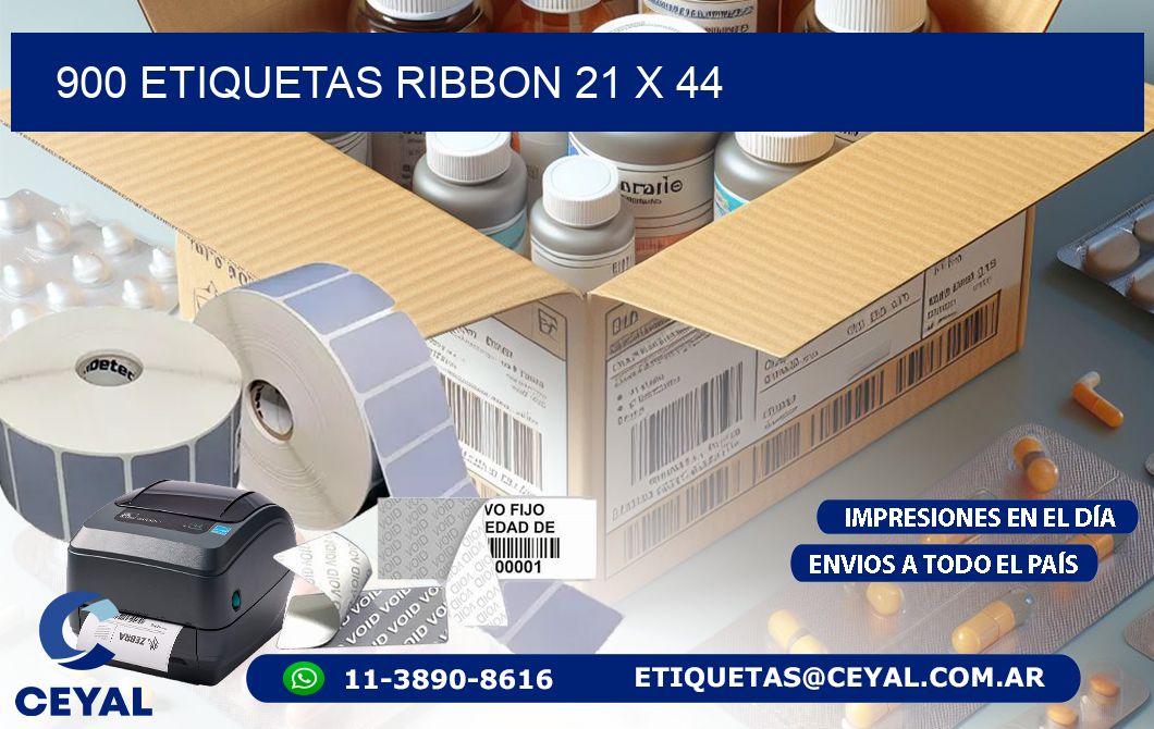 900 ETIQUETAS RIBBON 21 x 44