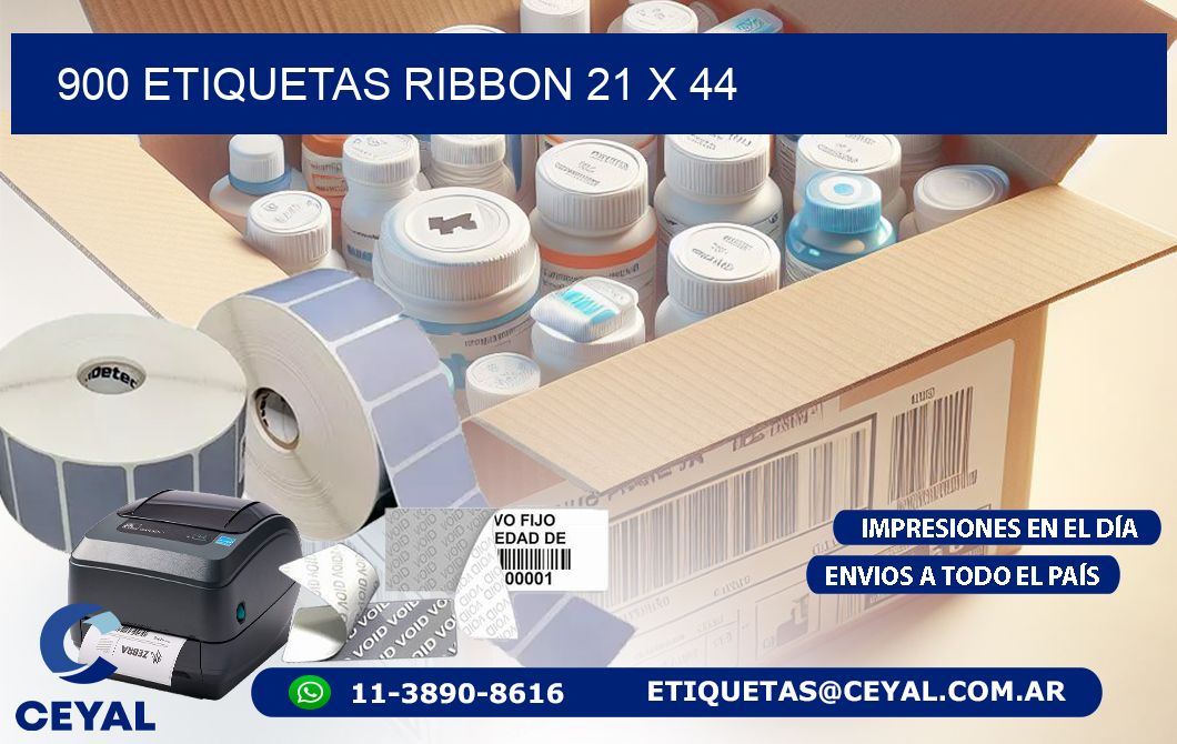 900 ETIQUETAS RIBBON 21 x 44