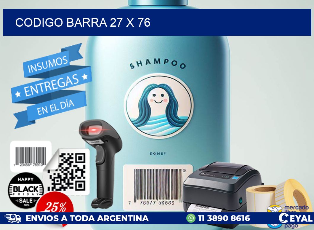 CODIGO BARRA 27 x 76