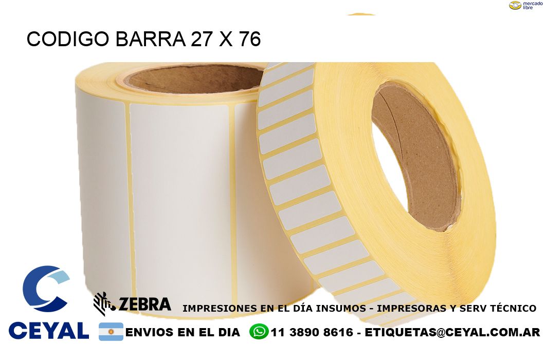 CODIGO BARRA 27 x 76