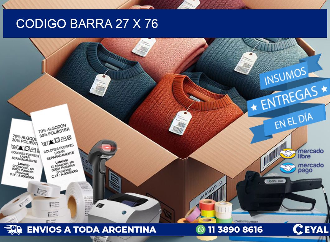 CODIGO BARRA 27 x 76