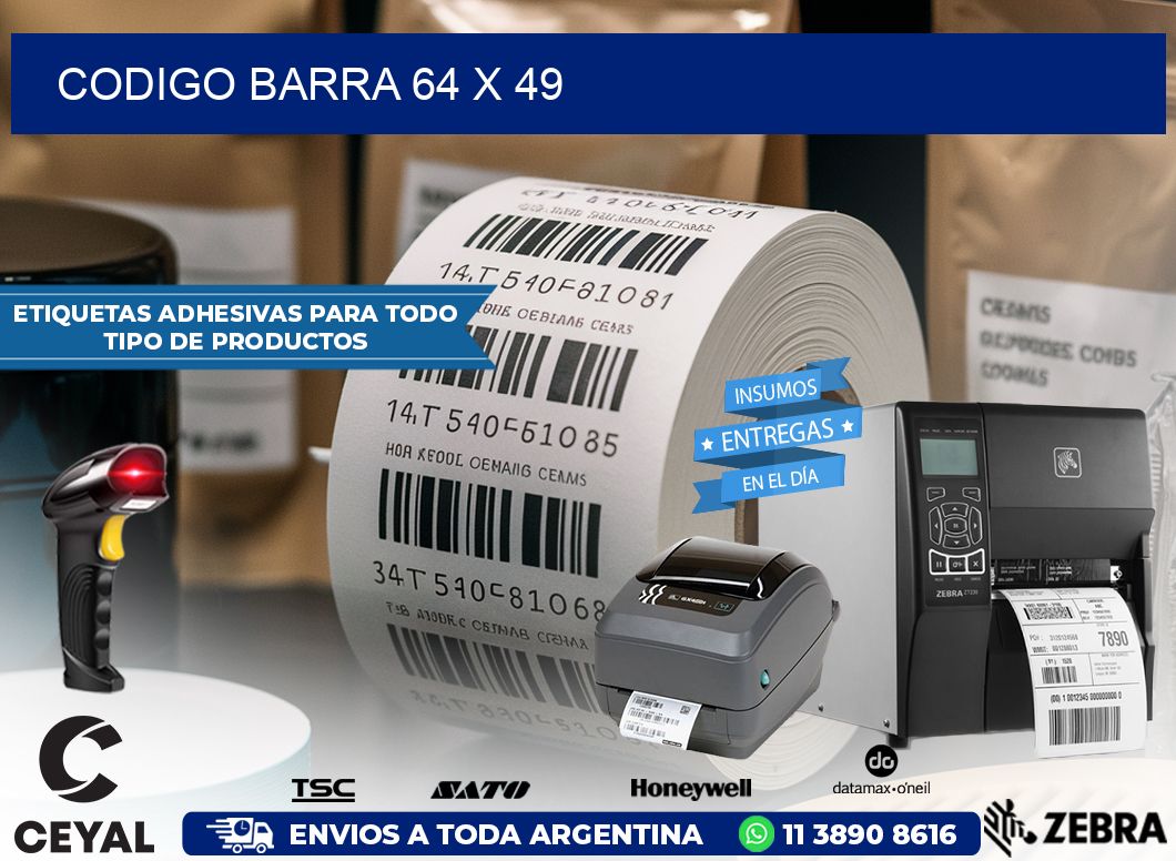 CODIGO BARRA 64 x 49