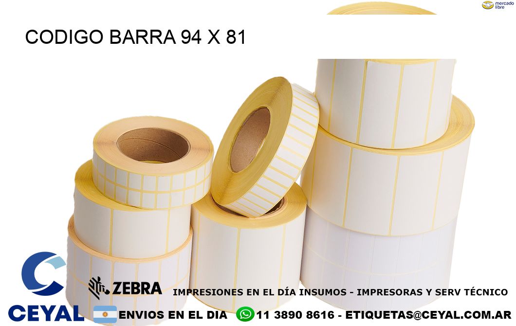 CODIGO BARRA 94 x 81