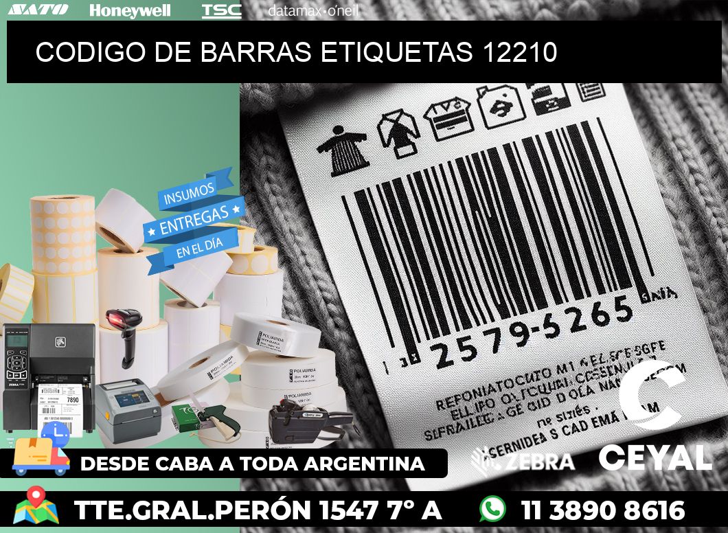 CODIGO DE BARRAS ETIQUETAS 12210