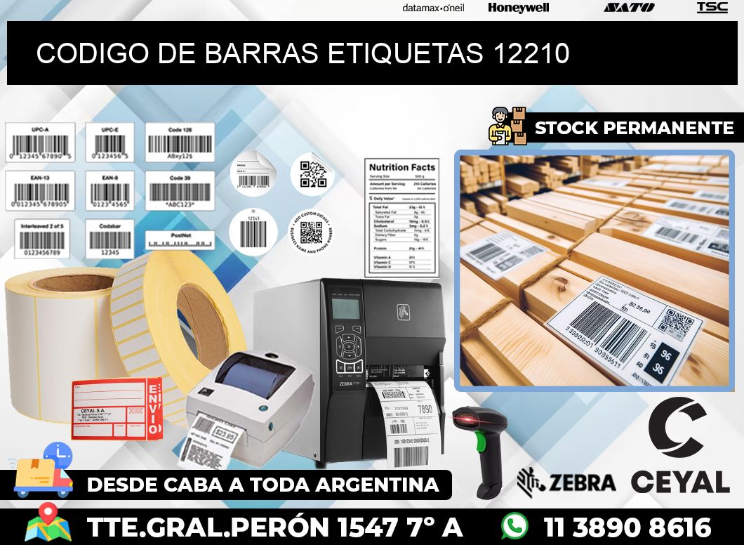 CODIGO DE BARRAS ETIQUETAS 12210