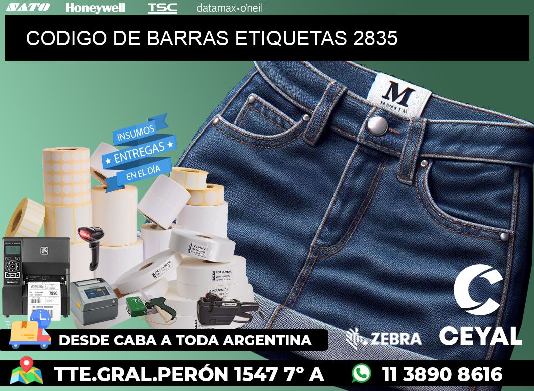 CODIGO DE BARRAS ETIQUETAS 2835