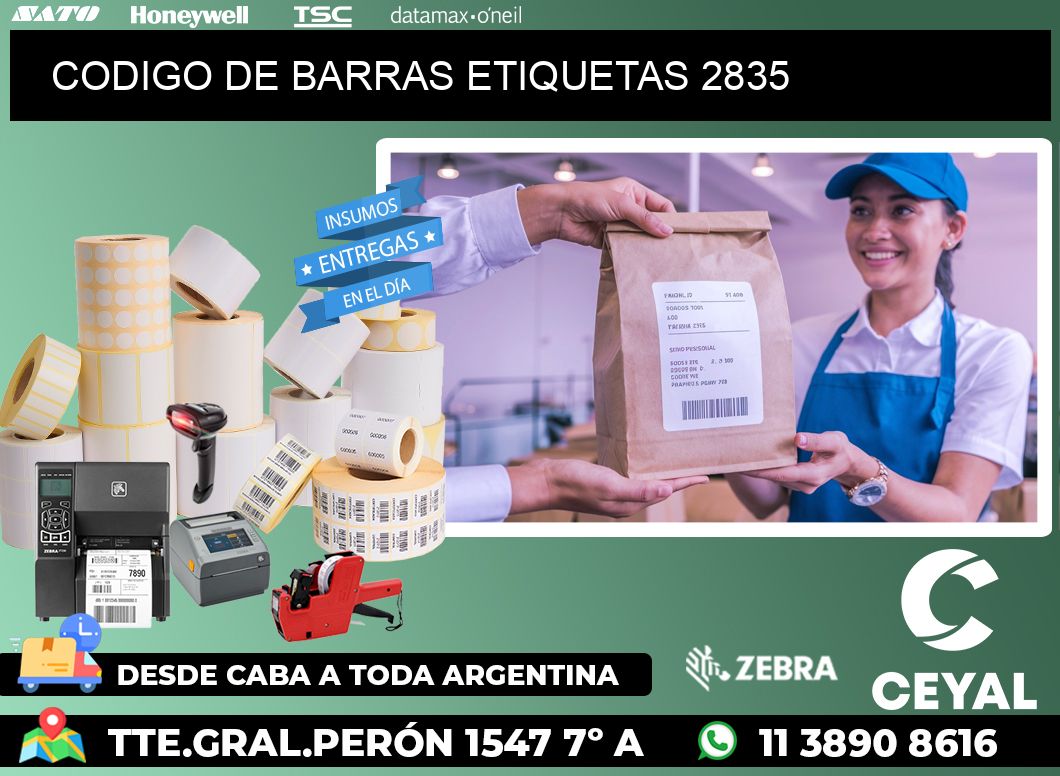CODIGO DE BARRAS ETIQUETAS 2835