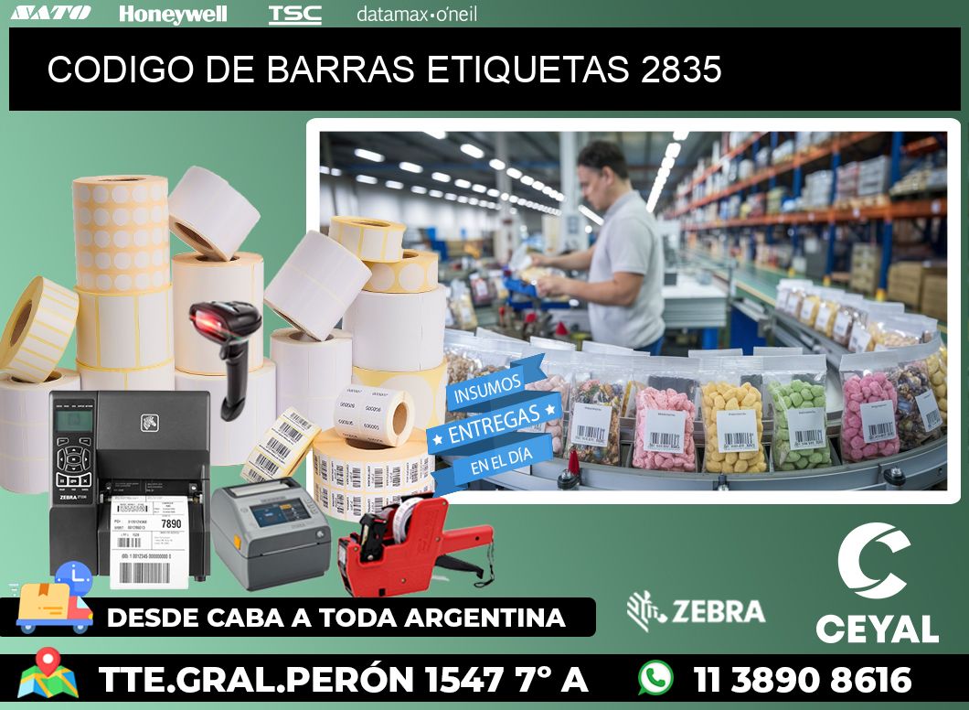 CODIGO DE BARRAS ETIQUETAS 2835