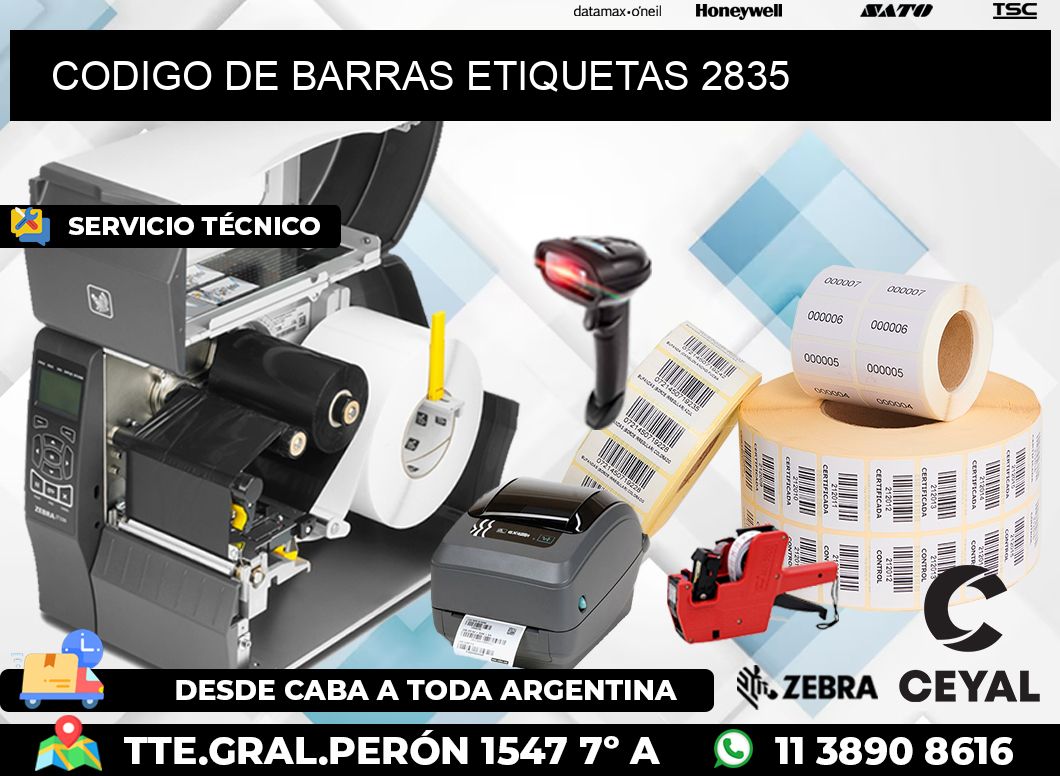 CODIGO DE BARRAS ETIQUETAS 2835