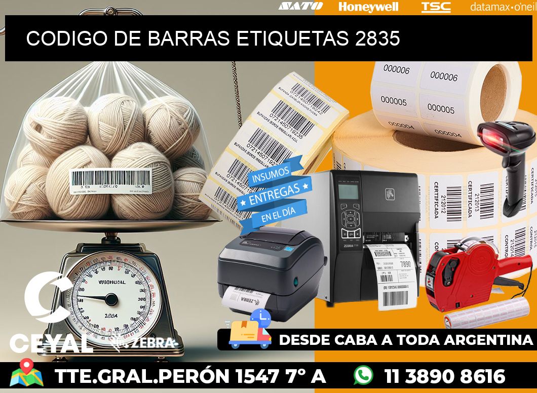 CODIGO DE BARRAS ETIQUETAS 2835