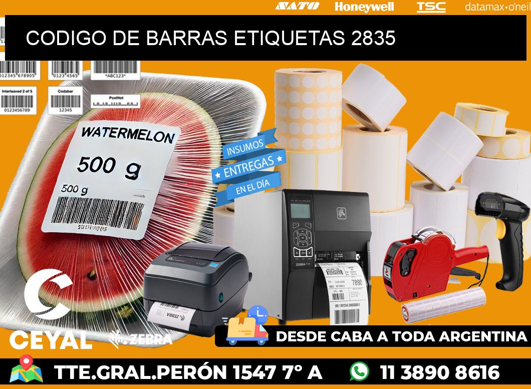CODIGO DE BARRAS ETIQUETAS 2835