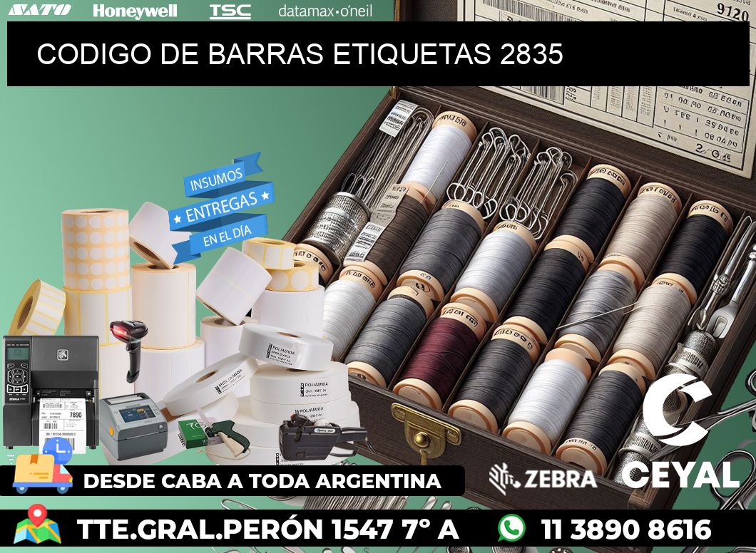 CODIGO DE BARRAS ETIQUETAS 2835