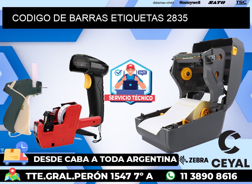 CODIGO DE BARRAS ETIQUETAS 2835