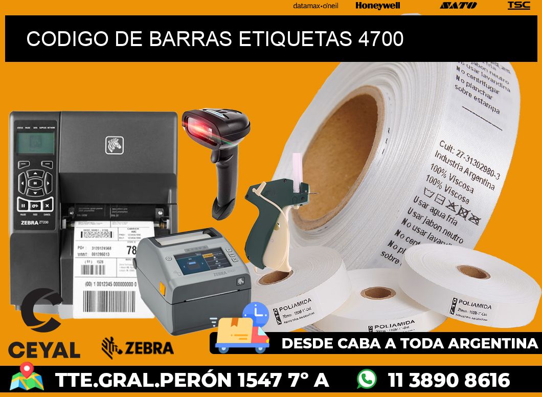 CODIGO DE BARRAS ETIQUETAS 4700