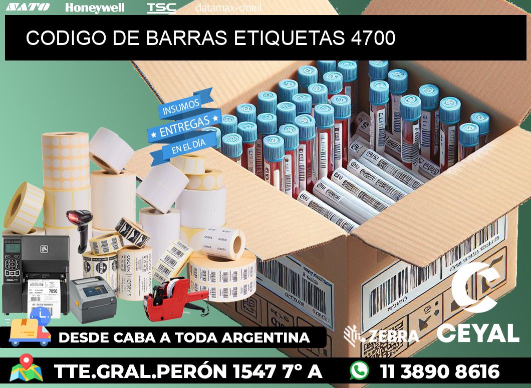 CODIGO DE BARRAS ETIQUETAS 4700