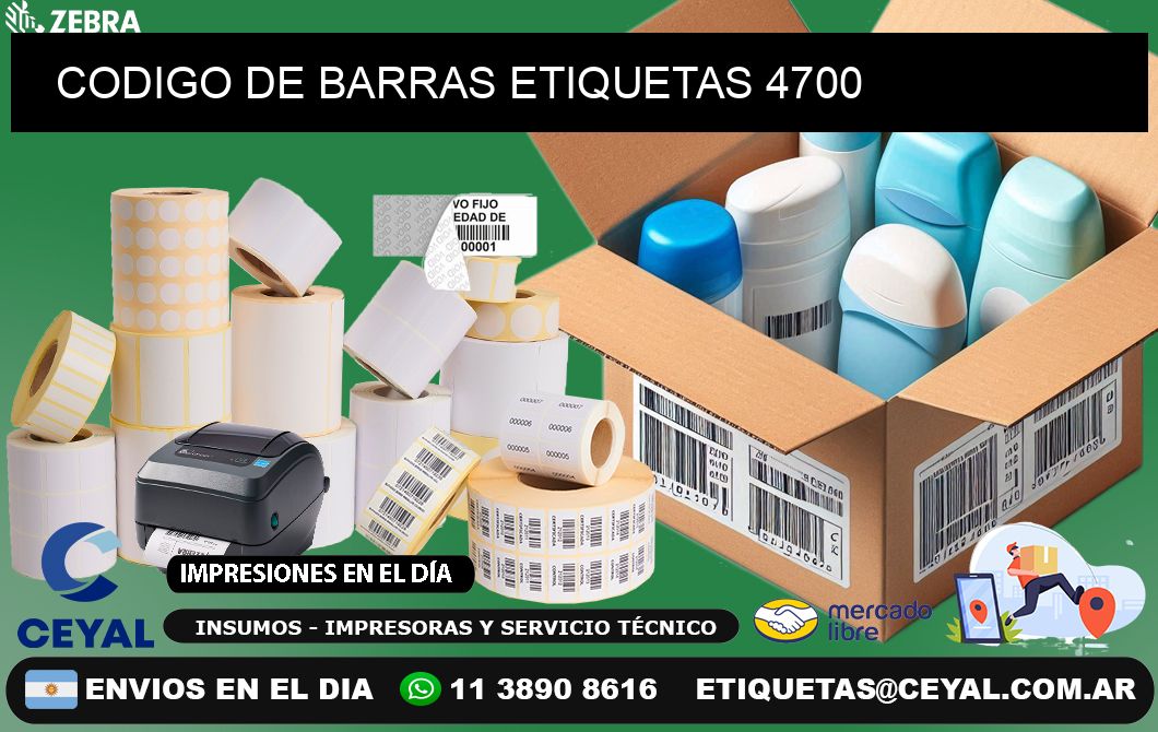 CODIGO DE BARRAS ETIQUETAS 4700